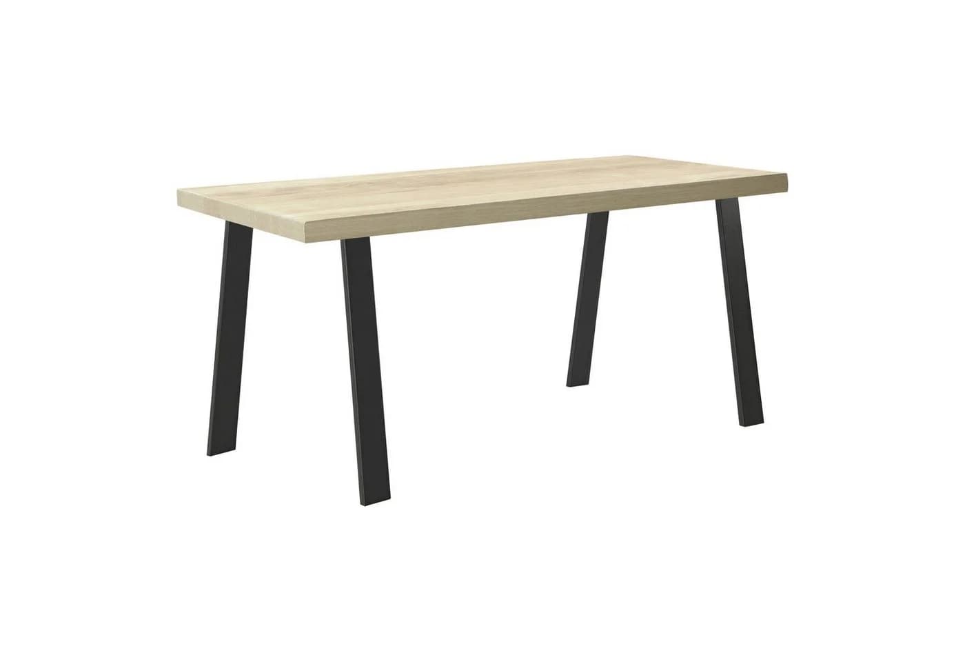 en.casa Tischgestell Kraftisried 2er Set 55-70x72cm Schwarz