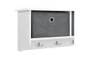 en.casa Wandgarderobe Horsens 30 x100 x 20 cm mit 3 Boxen Garderobenhaken Weiß / Grau Bild 5