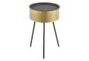 en.casa Beistelltisch Gällivare Korbtisch Metall Gold Schwarz Bild 3