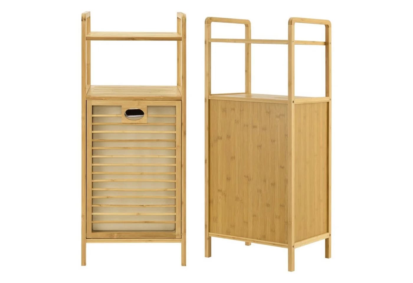 en.casa Wäscheregal Bambus 40x30x95 cm Natur - Bild 5