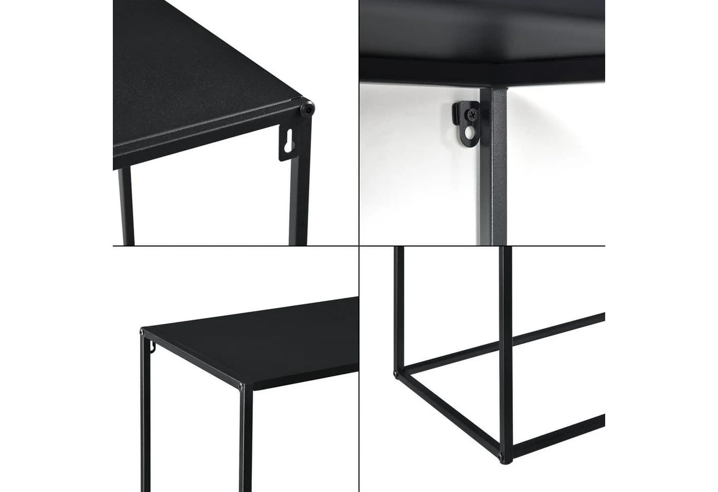 en.casa Konsolentisch »Mandal« Schwarz Metall - Bild 4