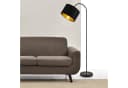 lux.pro Stehlampe Toledo Schwarz Schwenkbar Metall Bild 1