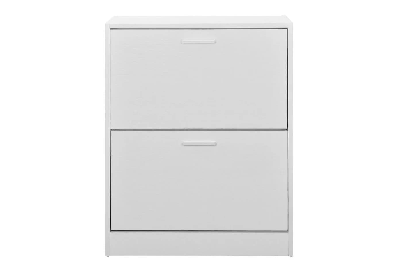 en.casa Schuhschrank Wavre Weiß 2 Klappen - Bild 5