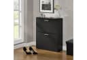 en.casa Schuhschrank Wavre Schwarz mit 2 Klappen Bild 3