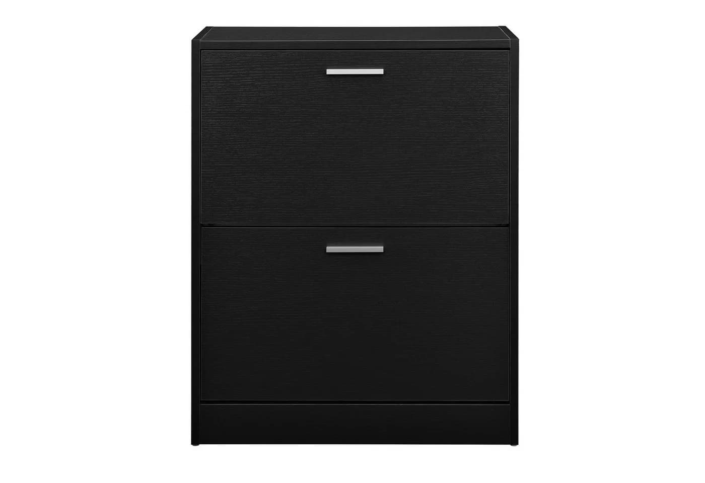 en.casa Schuhschrank Wavre Schwarz mit 2 Klappen - Bild 5