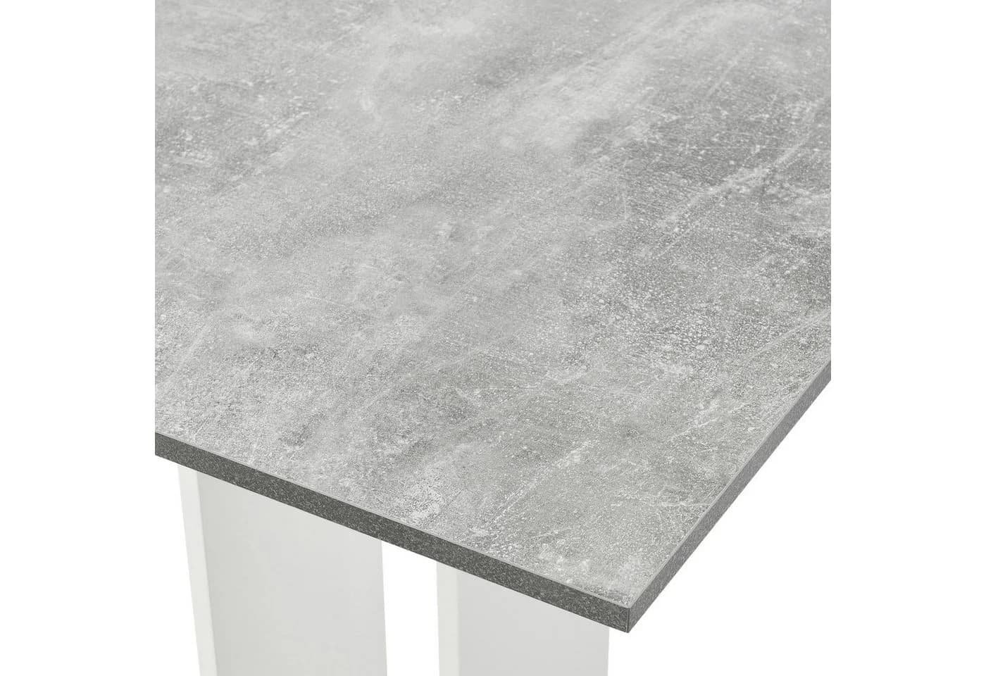 en.casa Küchentisch Lindesnes Betonoptik Weiß - Bild 5