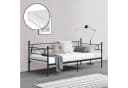 en.casa Metallbett Kerava Einzelbett 90x200 cm Kaltschaummatratze Schwarz Bild 1