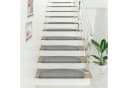 en.casa Stufenmatte Halbrund 15er Set Hellgrau Selbstklebend Bild 1