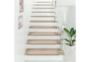 en.casa Stufenmatten 15er Set Beige Selbstklebend Halbrund Bild 1