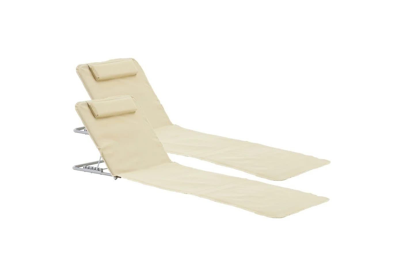 en.casa Gartenliege 2er-Set Cellorigo Beige verstellbar - Bild 2