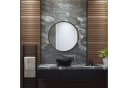 en.casa Wandspiegel »Modugno« Rund Aluminium Schwarz Bild 3