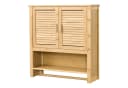 en.casa Hängeschrank Tyresö Bambus-Badschrank mit Handtuchhalter Bild 2