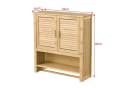 en.casa Hängeschrank Tyresö Bambus-Badschrank mit Handtuchhalter Bild 3