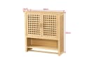 en.casa Hängeschrank Borlänge Bambus-Badschrank mit Handtuchhalter Bild 3