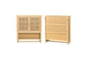 en.casa Hängeschrank Borlänge Bambus-Badschrank mit Handtuchhalter Bild 5