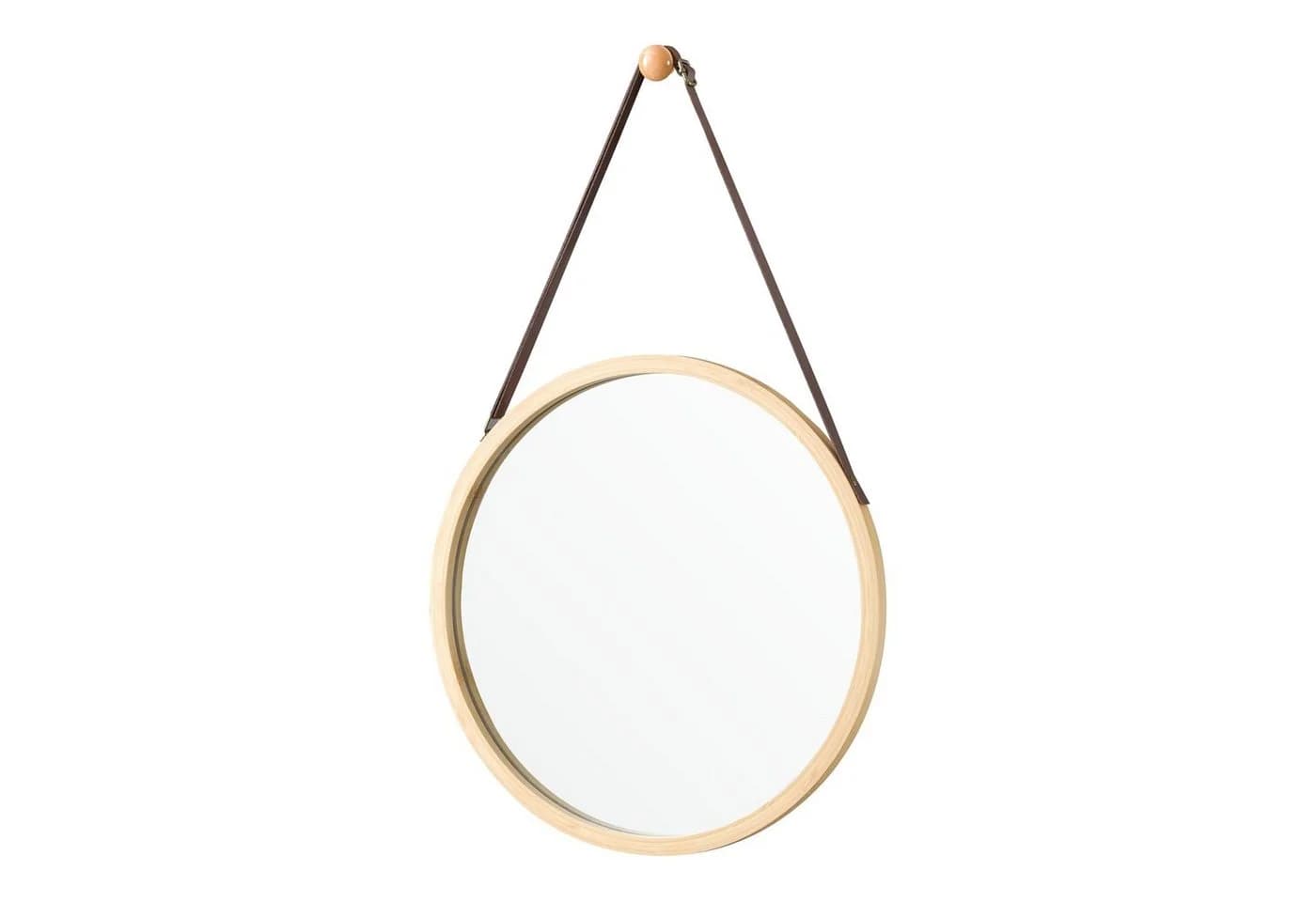 en.casa Wandspiegel »Bykle« Bambus rund 38 cm Natur - Bild 2