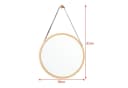 en.casa Wandspiegel »Bykle« Bambus rund 38 cm Natur Bild 3