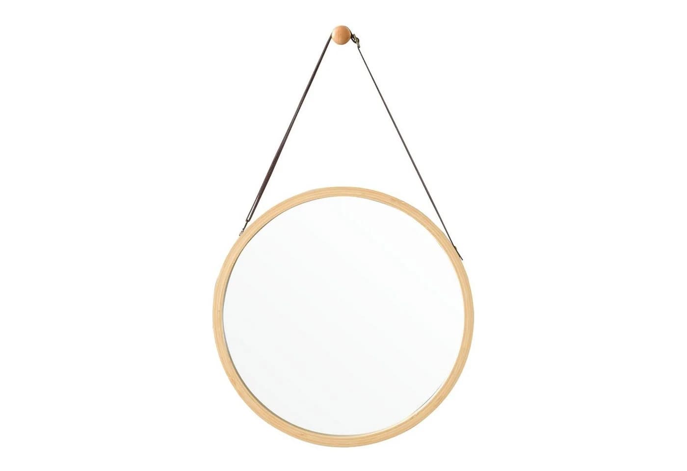 en.casa Wandspiegel »Bykle« Bambus rund 38 cm Natur - Bild 4