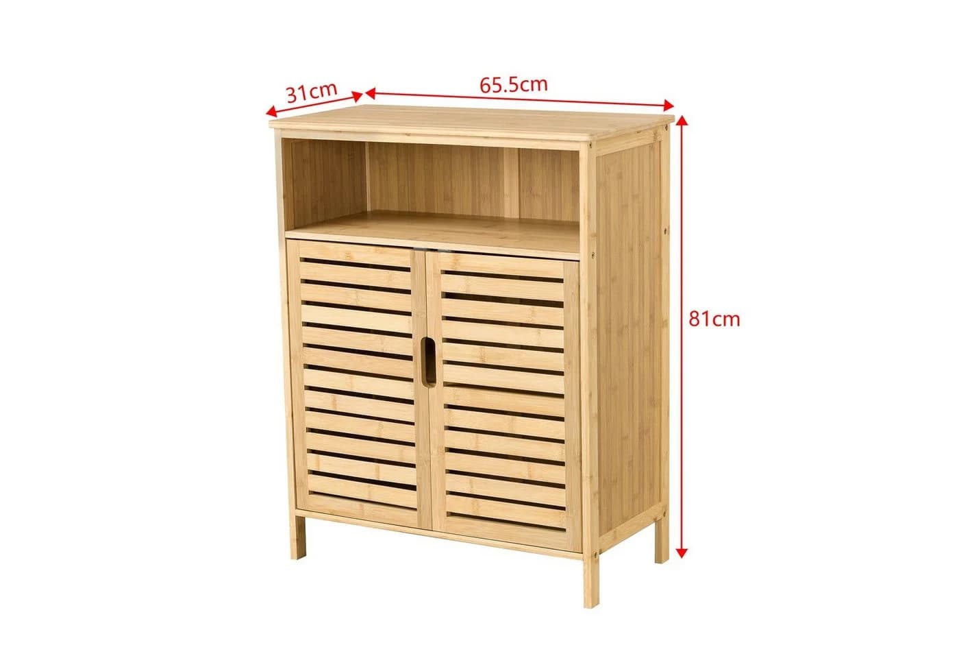 en.casa Midischrank Eslöv Bambus Badezimmerschrank - Bild 4