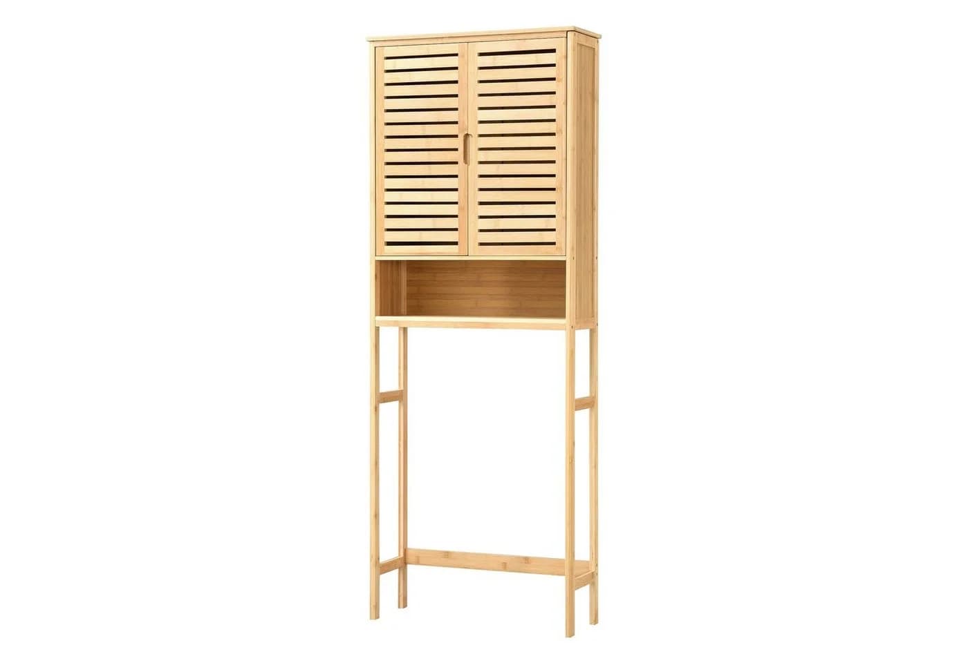 en.casa Badregal Geta Toilettenschrank Bambus Natur Modern - Bild 2