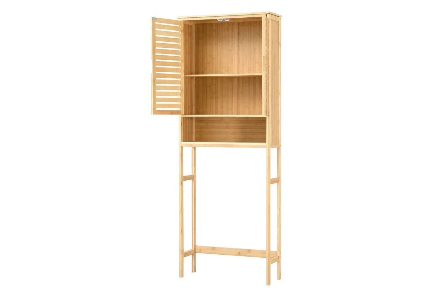 en.casa Badregal Geta Toilettenschrank Bambus Natur Modern - Bild 4