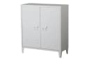 en.casa Aktenschrank Oripää 2 Türen Stahl Weiß Bild 2
