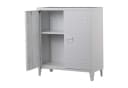 en.casa Aktenschrank Oripää 2 Türen Stahl Weiß Bild 4