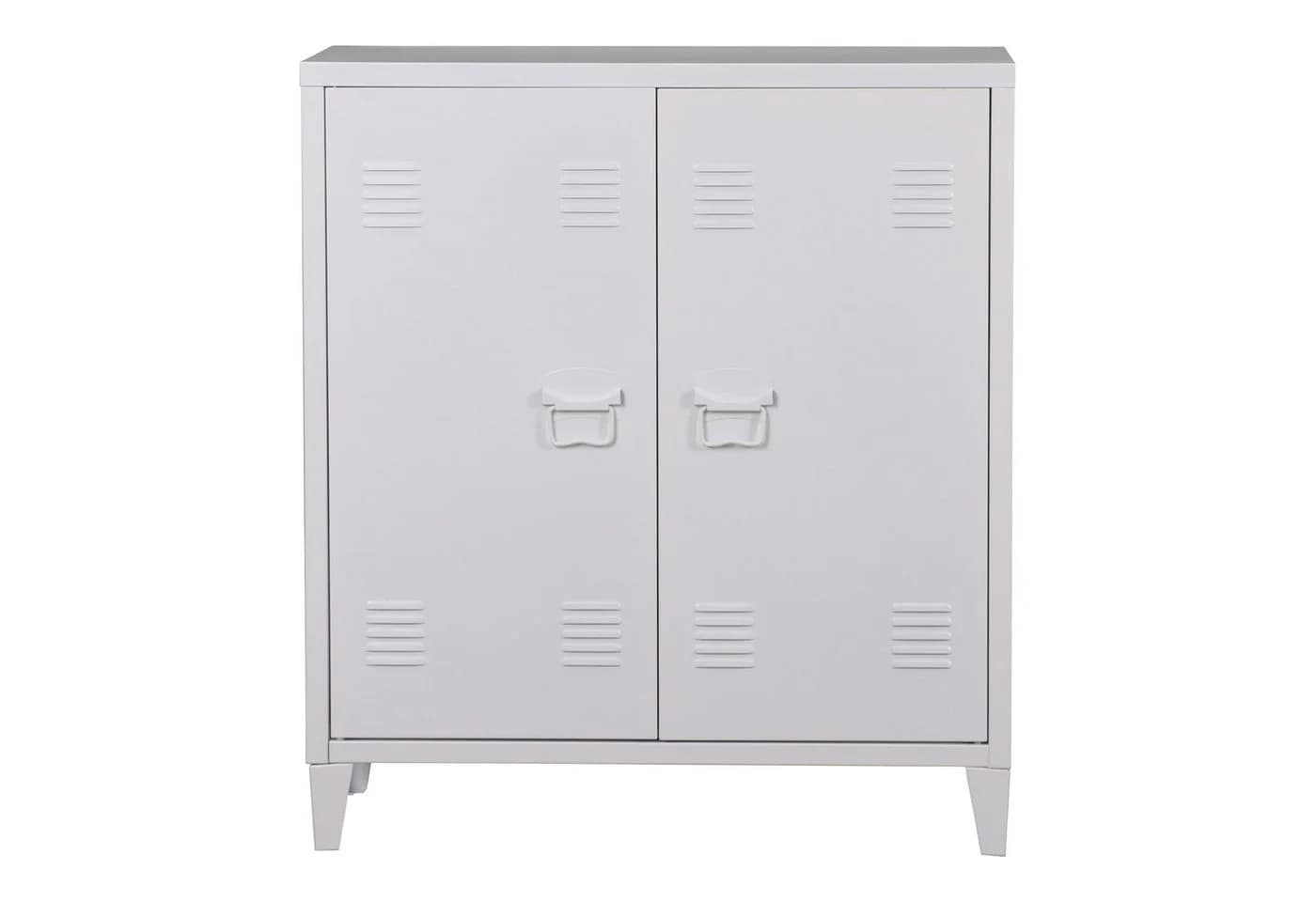 en.casa Aktenschrank Oripää 2 Türen Stahl Weiß - Bild 5