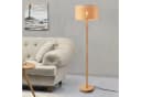 lux.pro Stehlampe Rochdale Holz Rattan Gelbbraun E27 Bild 1