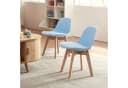 en.casa Kinderstuhl Elvdal 2er Set Gepolstert Himmelblau Bild 1