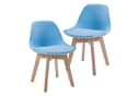 en.casa Kinderstuhl Elvdal 2er Set Gepolstert Himmelblau Bild 2