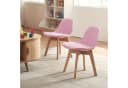 en.casa Kinderstuhl Elvdal 2er Set Rosa Gepolstert Bild 1