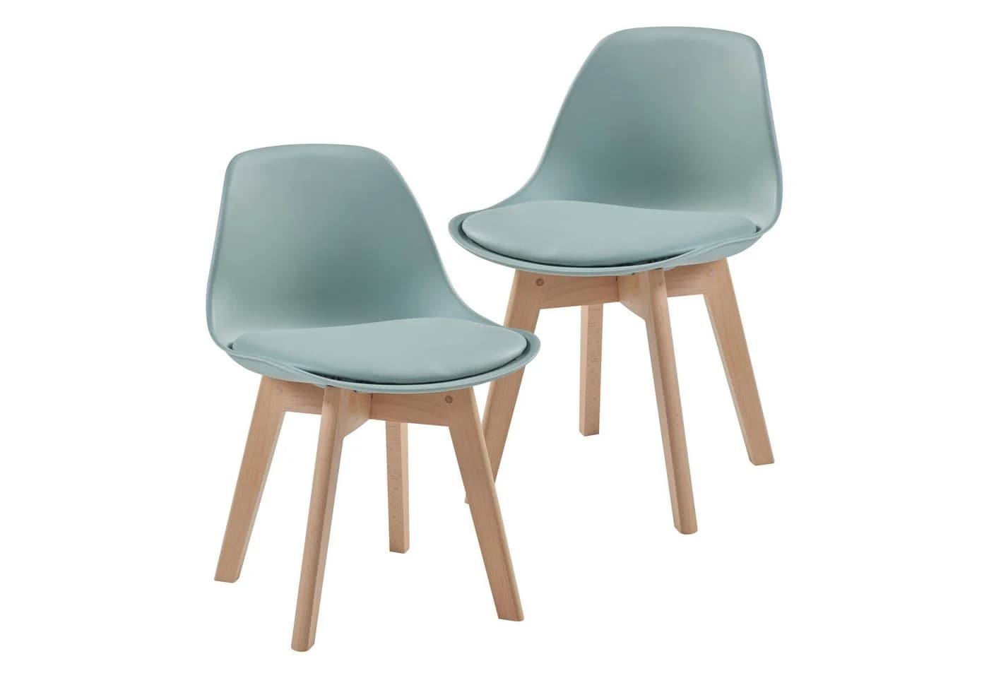 en.casa Kinderstuhl 2er Set gepolstert Mintgrün - Bild 2