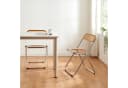 en.casa Klappstuhl 2er Set Orange Transparent Stahlgestell Bild 1