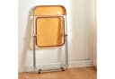 en.casa Klappstuhl 2er Set Orange Transparent Stahlgestell Bild 3