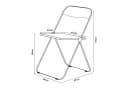 en.casa Klappstuhl 2er Set Orange Transparent Stahlgestell Bild 5