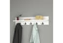 en.casa Wandgarderobe Hammarö Weiß mit 10 Haken und Ablage Bild 3