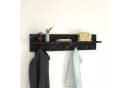 en.casa Wandgarderobe Hammarö mit Ablage und 10 Haken Marmor Schwarz Bild 1