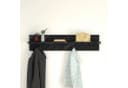 en.casa Wandgarderobe Hammarö mit Ablage und 10 Haken Marmor Schwarz Bild 4