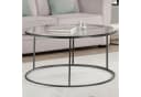 en.casa Couchtisch Kolari Schwarz Transparent Gehärtetes Glas Bild 1