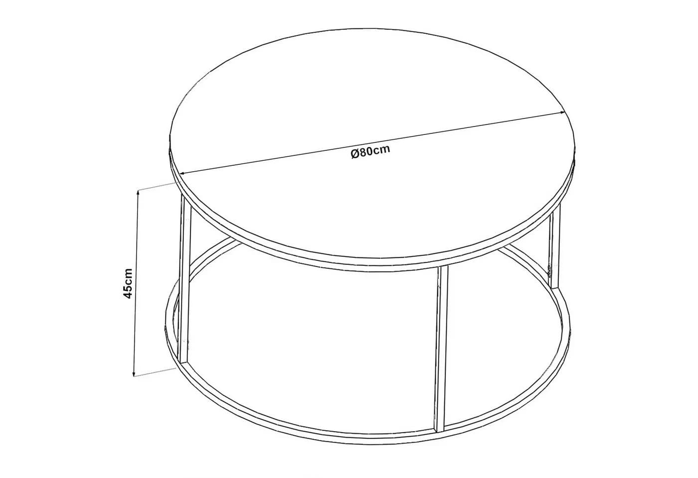 en.casa Couchtisch Kolari Schwarz Transparent Gehärtetes Glas - Bild 4