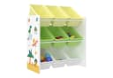 en.casa Kinderregal Muxía mit 9 Kisten Dinosaurier Motiv Bild 5