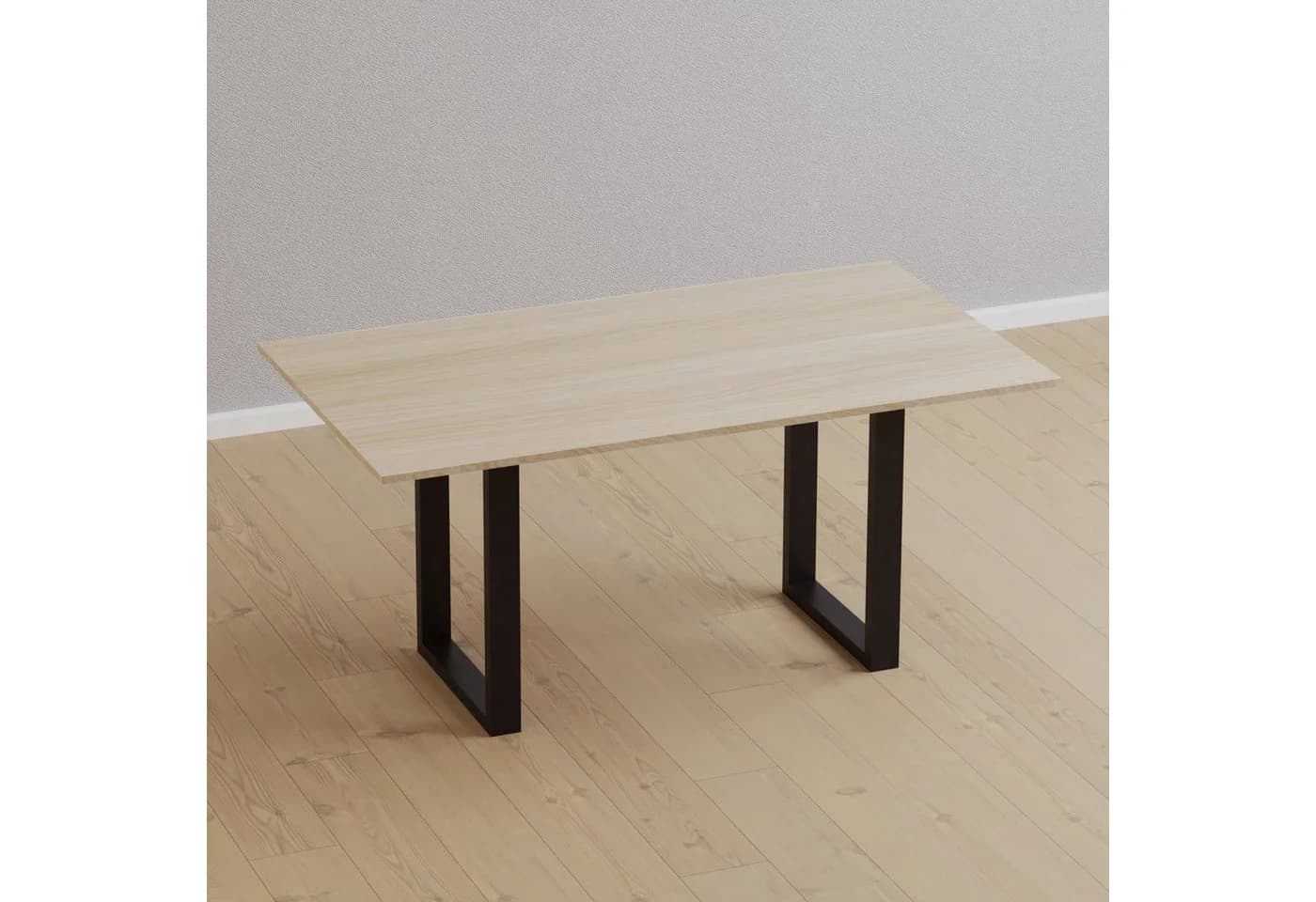 en.casa Tischgestell Holsted 2er Set Stahl Schwarz Matt