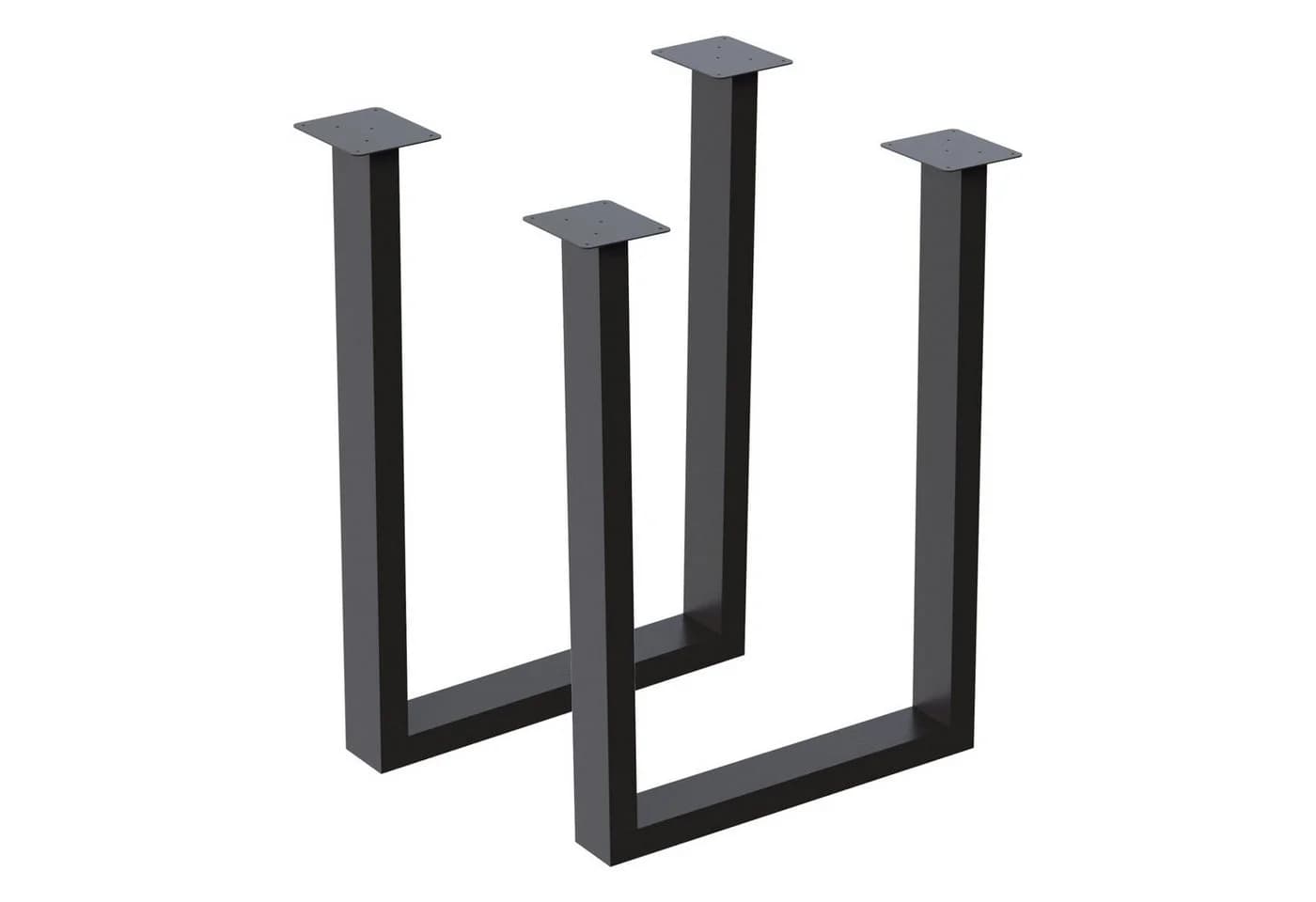 en.casa Tischgestell Holsted 2er Set Stahl Schwarz Matt - Bild 2