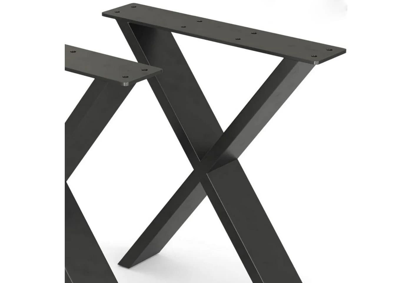 en.casa Tischgestell Maribo 2er Set Stahl Schwarz - Bild 5