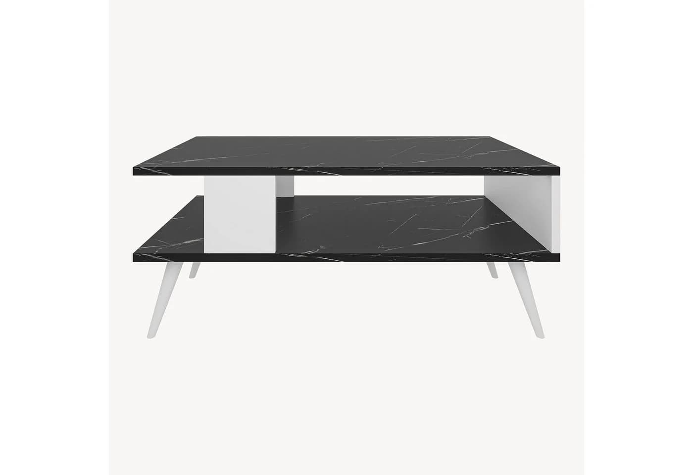 en.casa Couchtisch Lycksele Marmor-Optik Schwarz/Weiß - Bild 5