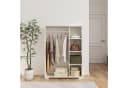 en.casa Kleiderschrank Nesbyen mit Garderobenstange Weiß Bild 1