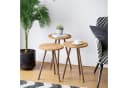 en.casa Satztisch 3er Set Hjørring Holzoptik Rund Bild 2