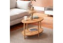 en.casa Couchtisch Oval Buchenholz Beine Holzoptik Modern Bild 1