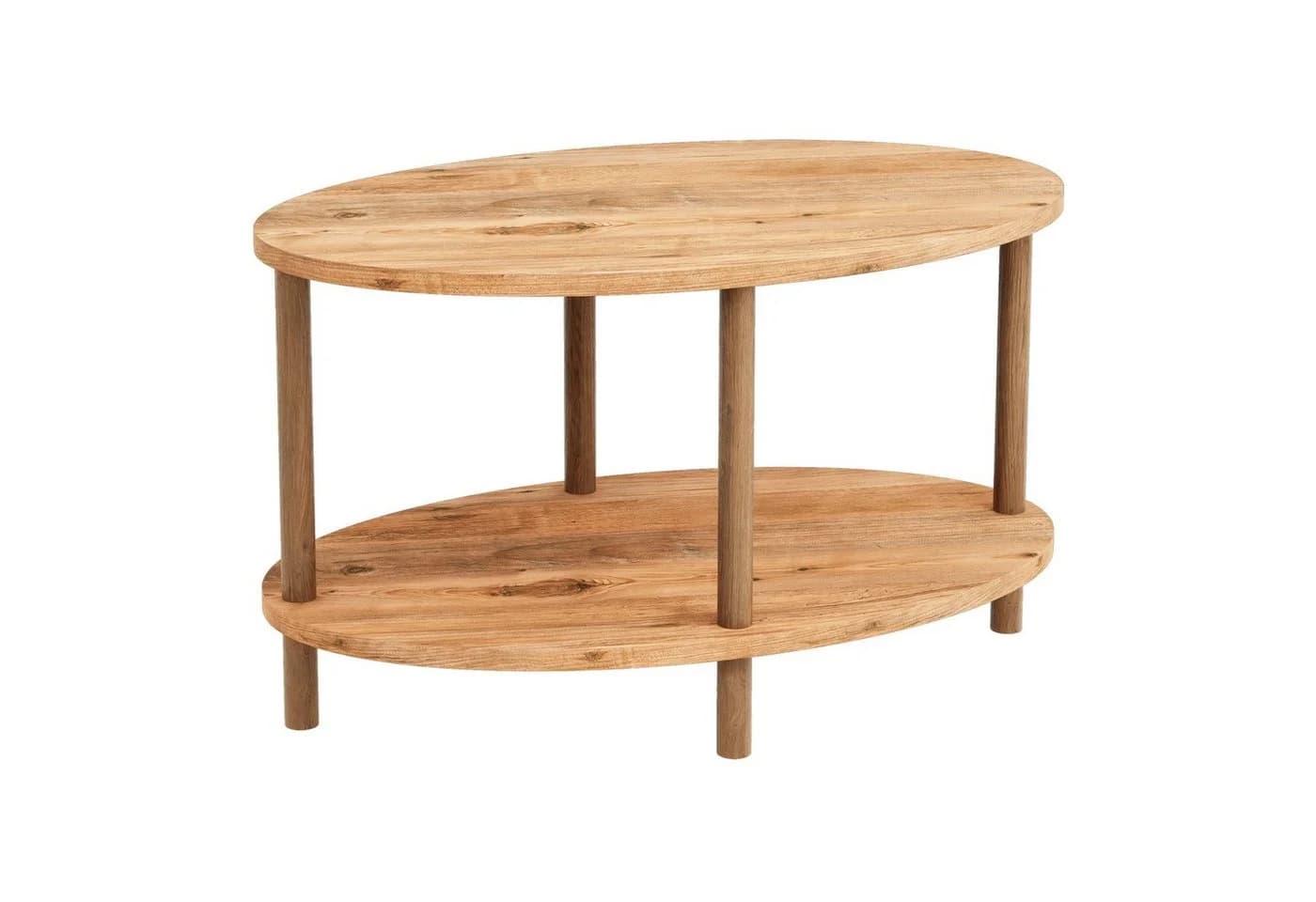 en.casa Couchtisch Oval Buchenholz Beine Holzoptik Modern - Bild 4